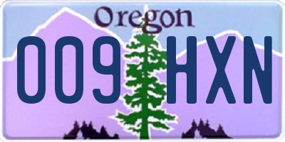 OR license plate 009HXN