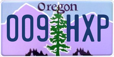 OR license plate 009HXP