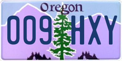 OR license plate 009HXY