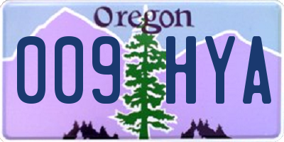 OR license plate 009HYA