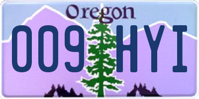 OR license plate 009HYI