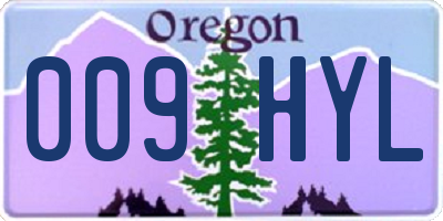 OR license plate 009HYL