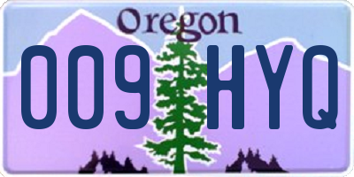 OR license plate 009HYQ