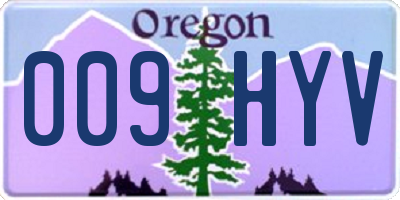 OR license plate 009HYV