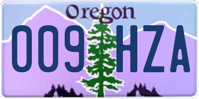 OR license plate 009HZA
