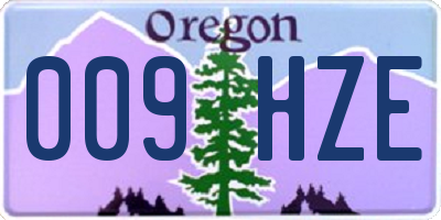 OR license plate 009HZE
