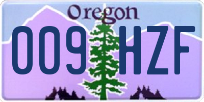 OR license plate 009HZF