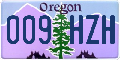 OR license plate 009HZH