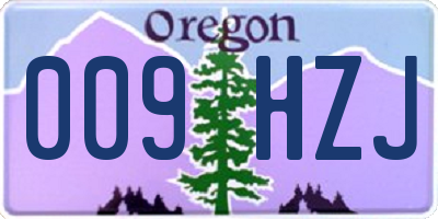 OR license plate 009HZJ
