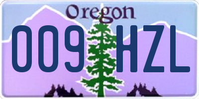 OR license plate 009HZL