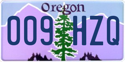 OR license plate 009HZQ