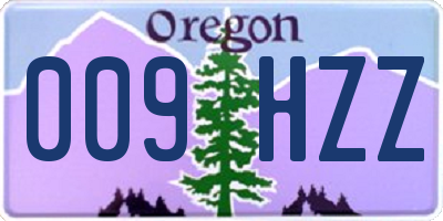 OR license plate 009HZZ