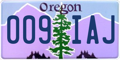 OR license plate 009IAJ