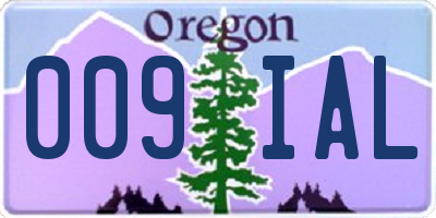 OR license plate 009IAL