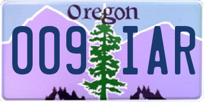 OR license plate 009IAR