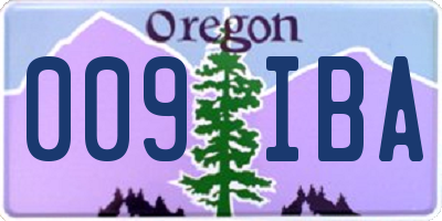 OR license plate 009IBA