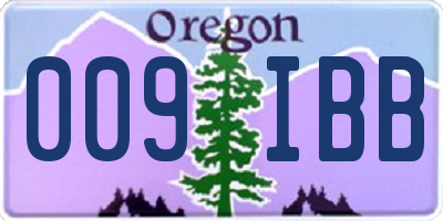 OR license plate 009IBB