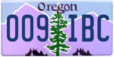 OR license plate 009IBC