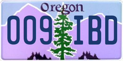 OR license plate 009IBD