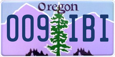 OR license plate 009IBI