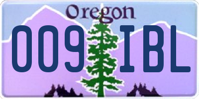 OR license plate 009IBL