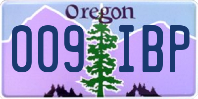 OR license plate 009IBP