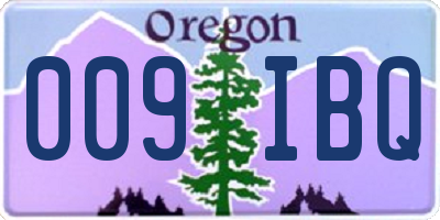 OR license plate 009IBQ