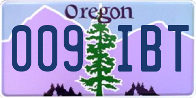 OR license plate 009IBT