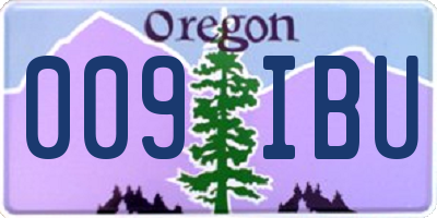 OR license plate 009IBU