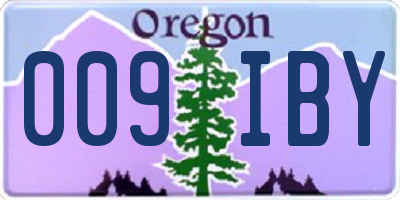 OR license plate 009IBY