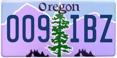 OR license plate 009IBZ