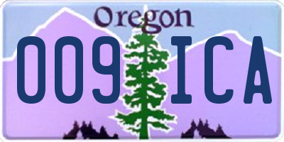 OR license plate 009ICA