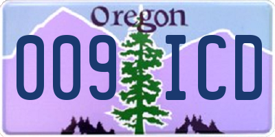 OR license plate 009ICD