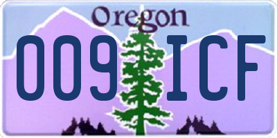 OR license plate 009ICF