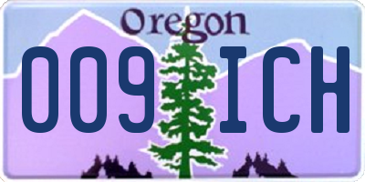 OR license plate 009ICH