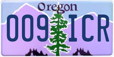 OR license plate 009ICR
