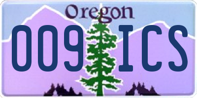 OR license plate 009ICS