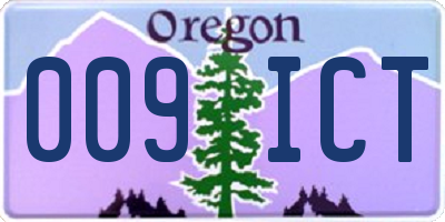 OR license plate 009ICT
