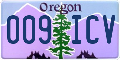 OR license plate 009ICV