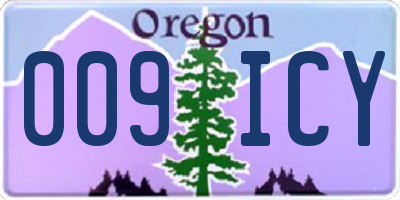 OR license plate 009ICY