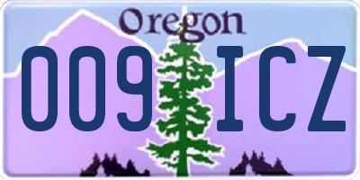 OR license plate 009ICZ