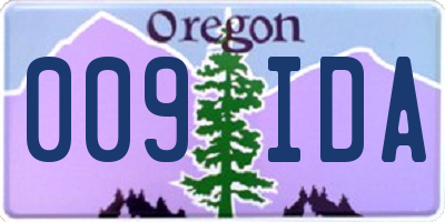 OR license plate 009IDA