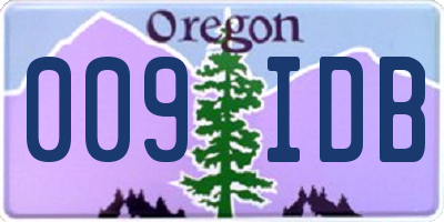 OR license plate 009IDB