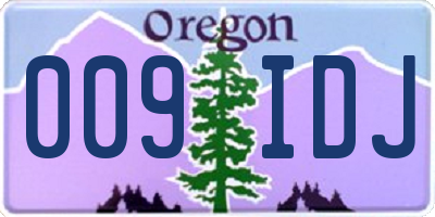 OR license plate 009IDJ