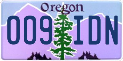 OR license plate 009IDN