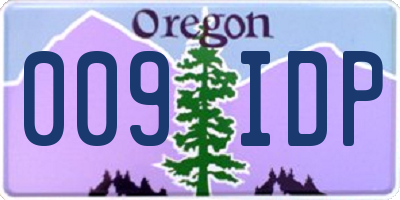OR license plate 009IDP