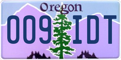 OR license plate 009IDT