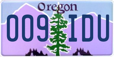 OR license plate 009IDU