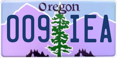 OR license plate 009IEA