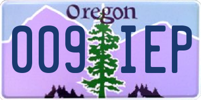 OR license plate 009IEP